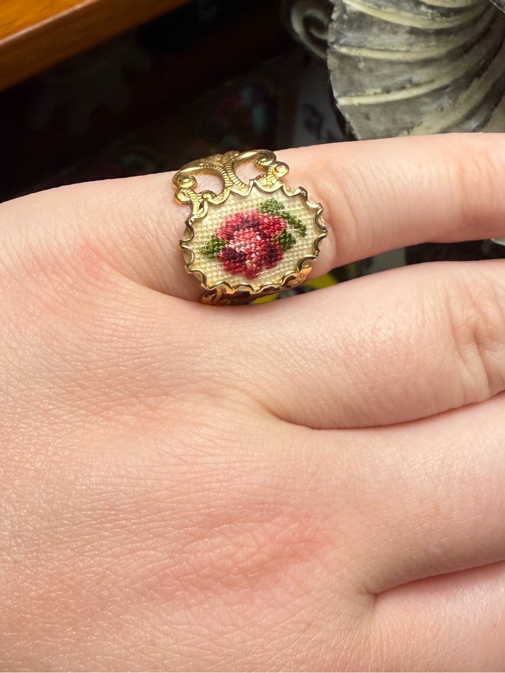 Vintage Petit Point Ring